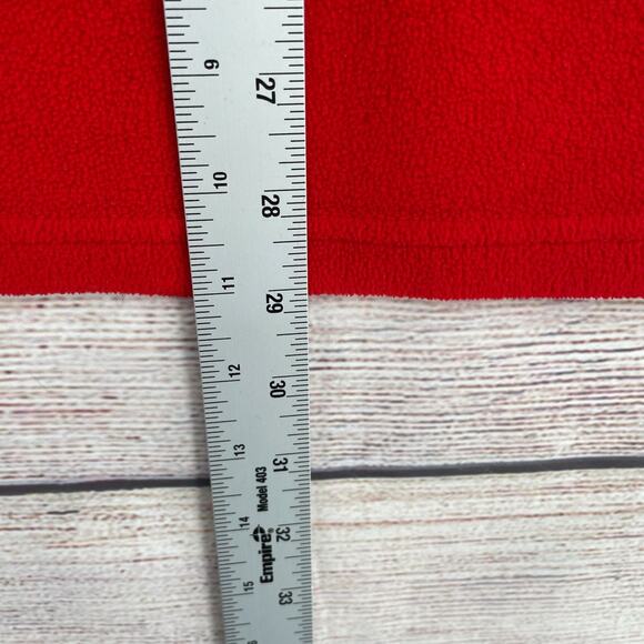 Apple Employee Embroidered Logo Fleece‎ 1/4 Zip Pullover Women's L Red - Picture 9 of 9